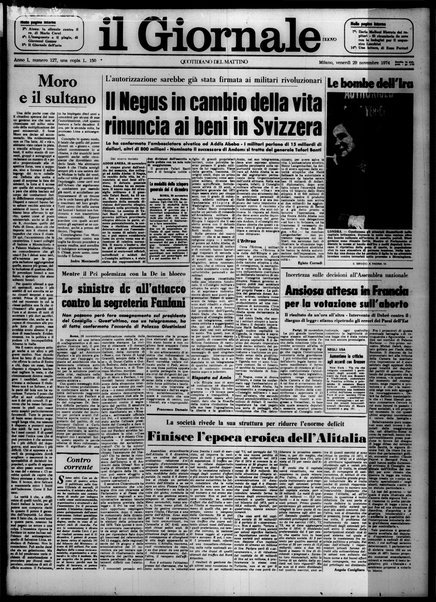 Il giornale nuovo : quotidiano del mattino